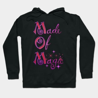 Mother's Day MOM Made of Magic Deep Orange and Pink Hoodie